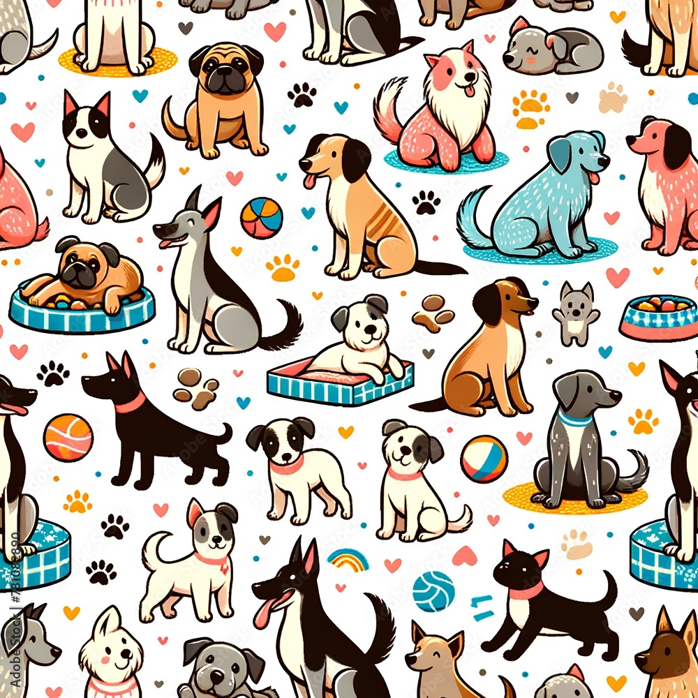 Seamless dog pictures Seamless dog pictures