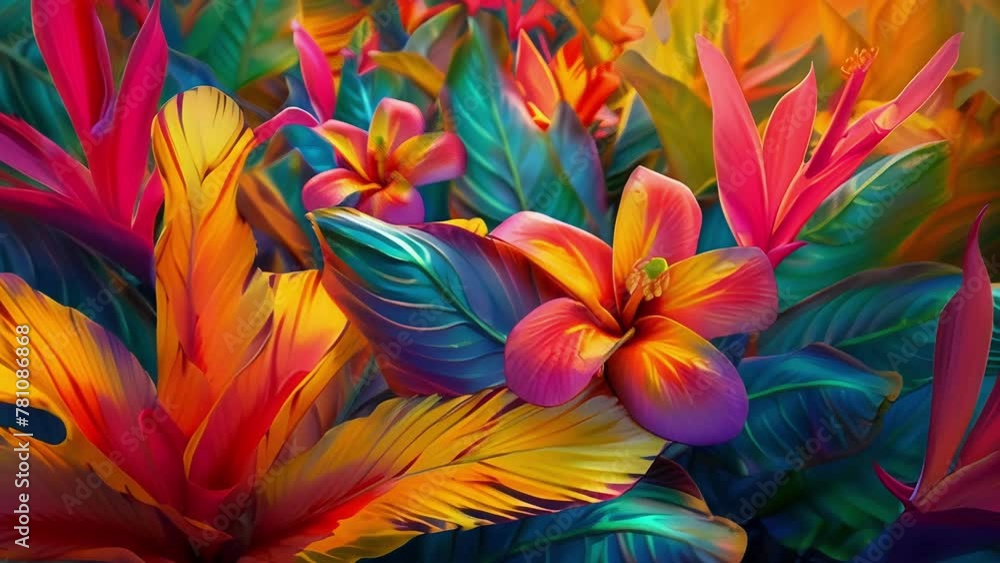 A symphony of colors as tropical blooms burst into life A symphony of colors as tropical blooms burst into life
