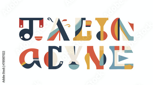 Simple design logo alphabet illustration flat vector