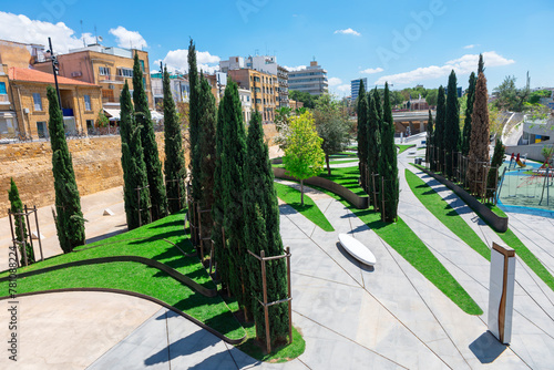 Fototapeta Naklejka Na Ścianę i Meble -  Park D'Avilla Garden in the downtown of Nicosia, Cyprus