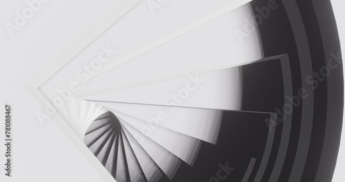 Abstract white paper cut background 3d render