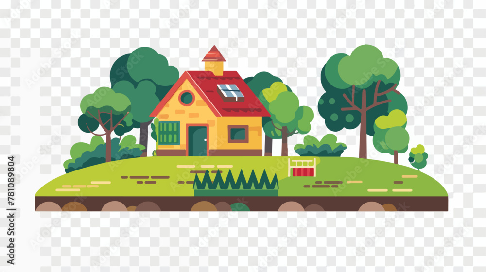 Smart farm icon with isolated vector and transparent