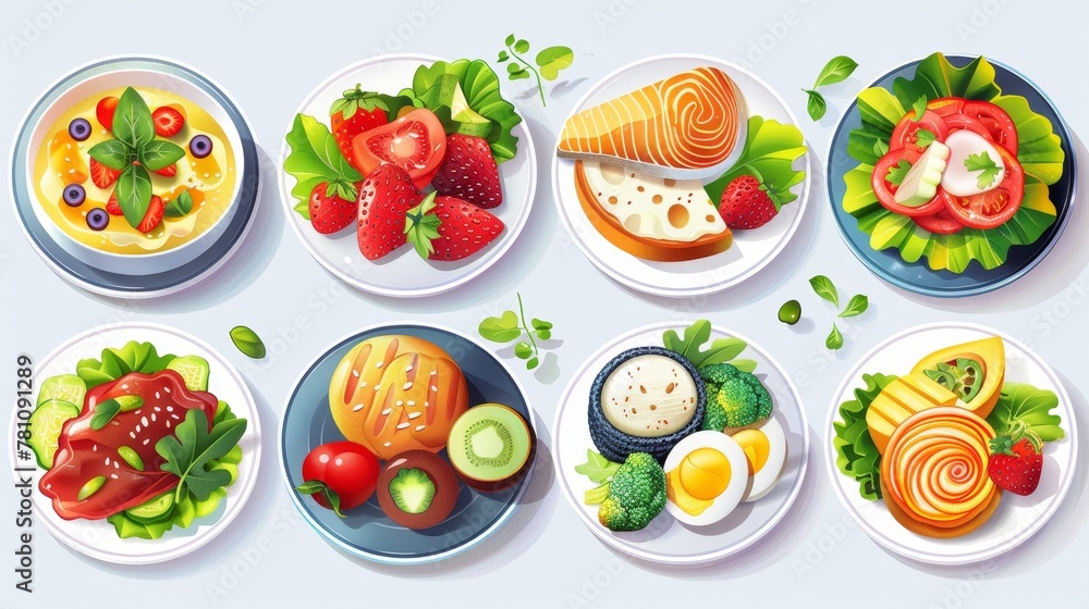 Food and Nutrition: A 3D vector infographic illustrating the importance of portion control