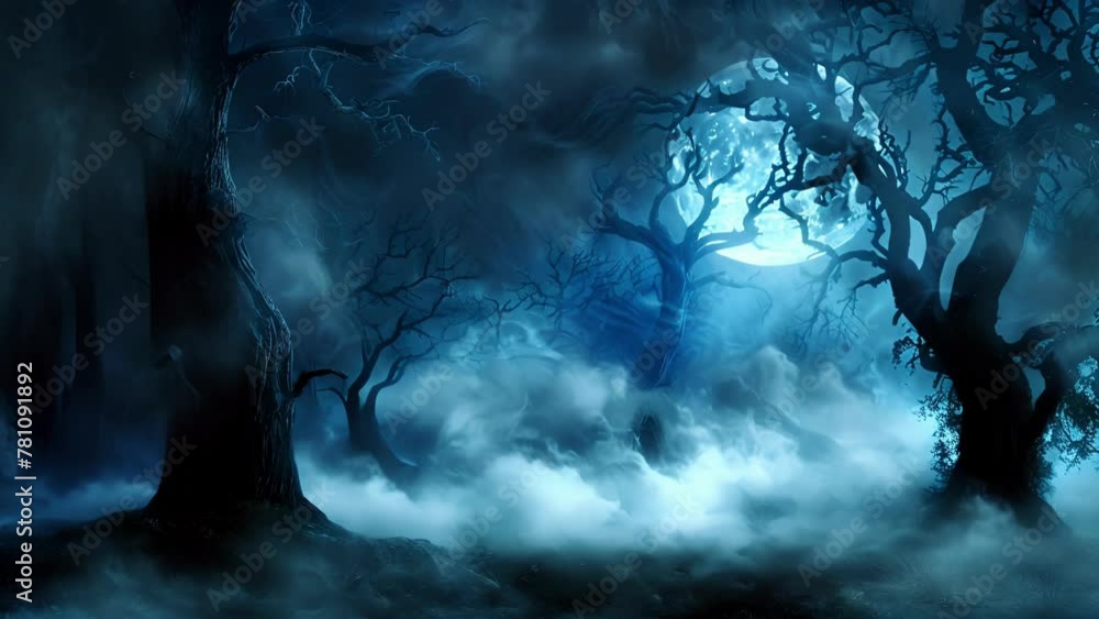 custom made wallpaper toronto digitalA dark misty forest is illuminated by the soft glow of the full moon. As if in a dream ethereal beings dance and twirl a the trees . .