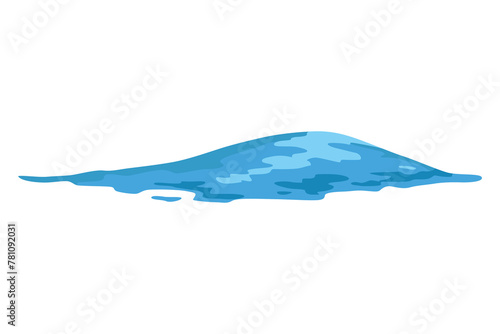 Animation water wave frame. Water splash for animation and visual effects. Sea or ocean wave with drops or splatters. Cartoon vector illustration