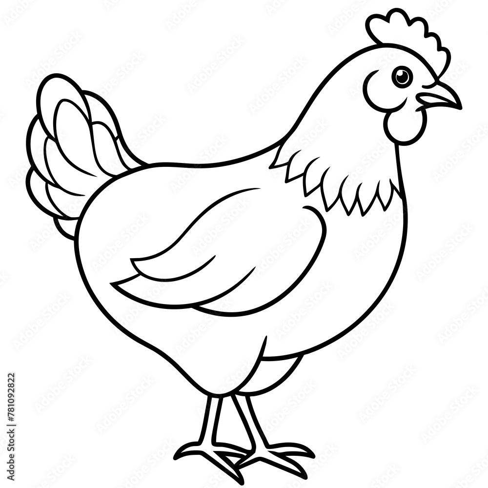 chicken vector illustration with line art.
chicken vector illustration with line art.