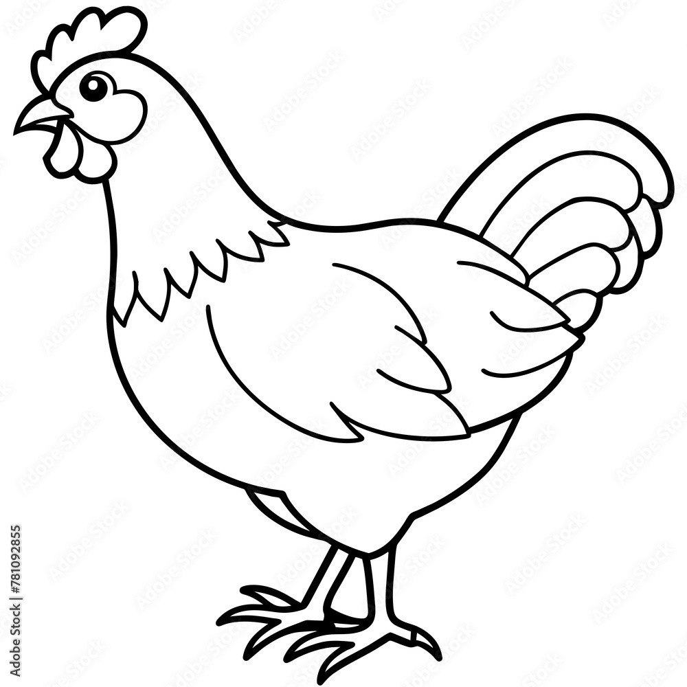 chicken vector illustration with line art.
chicken vector illustration with line art.
