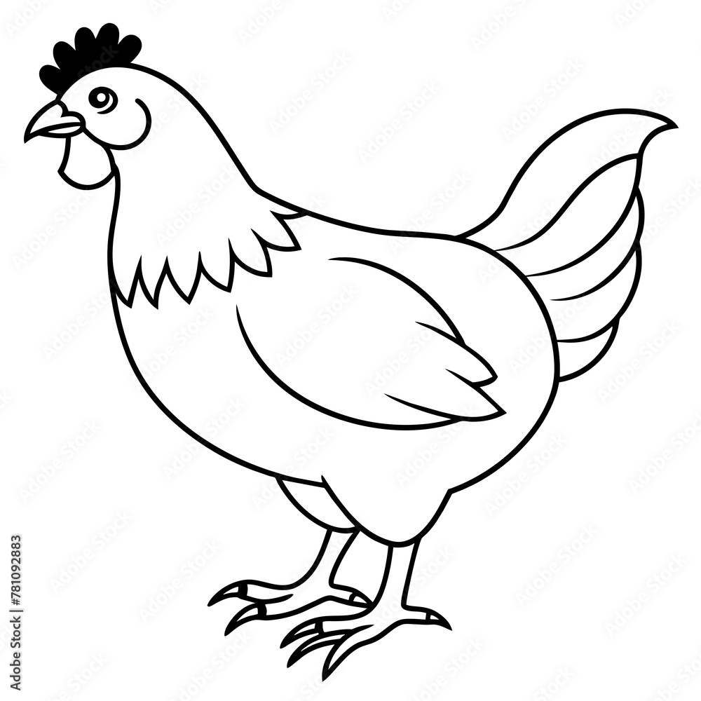 chicken vector illustration with line art.
chicken vector illustration with line art.
