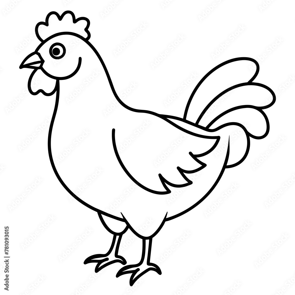 chicken vector illustration with line art.
chicken vector illustration with line art.