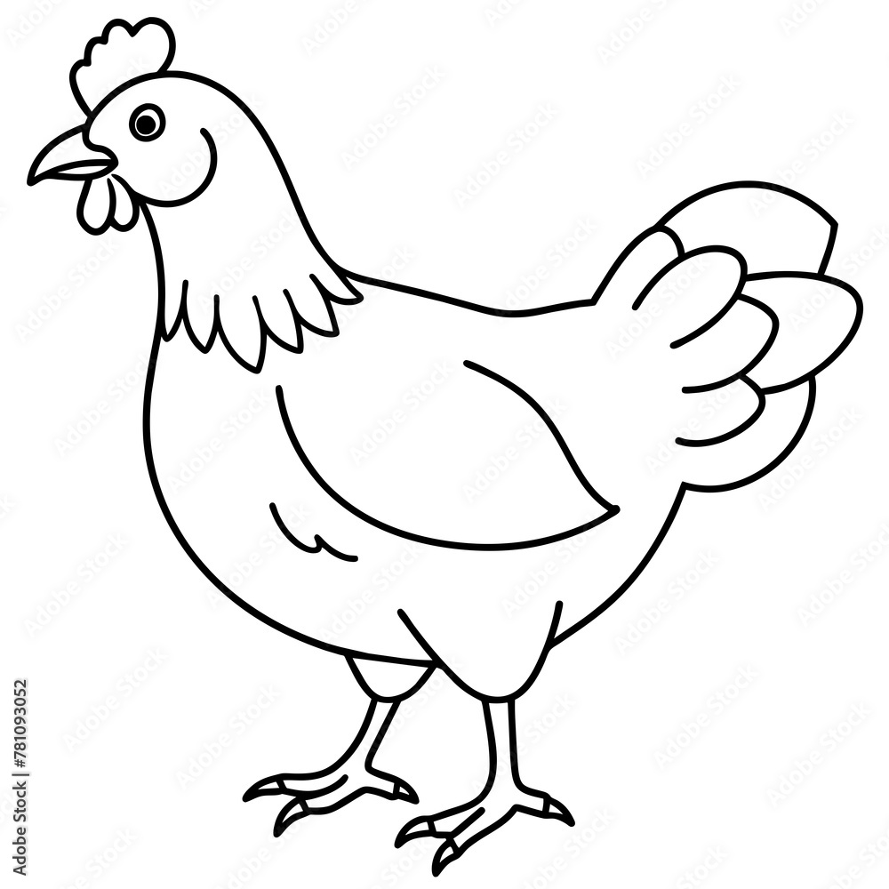 chicken vector illustration with line art.
chicken vector illustration with line art.