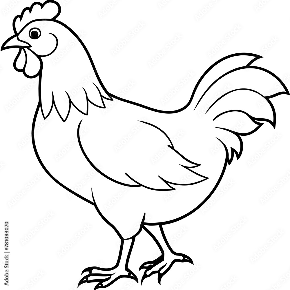 chicken vector illustration with line art.
chicken vector illustration with line art.