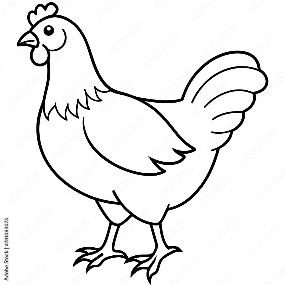 chicken vector illustration with line art.
chicken vector illustration with line art.