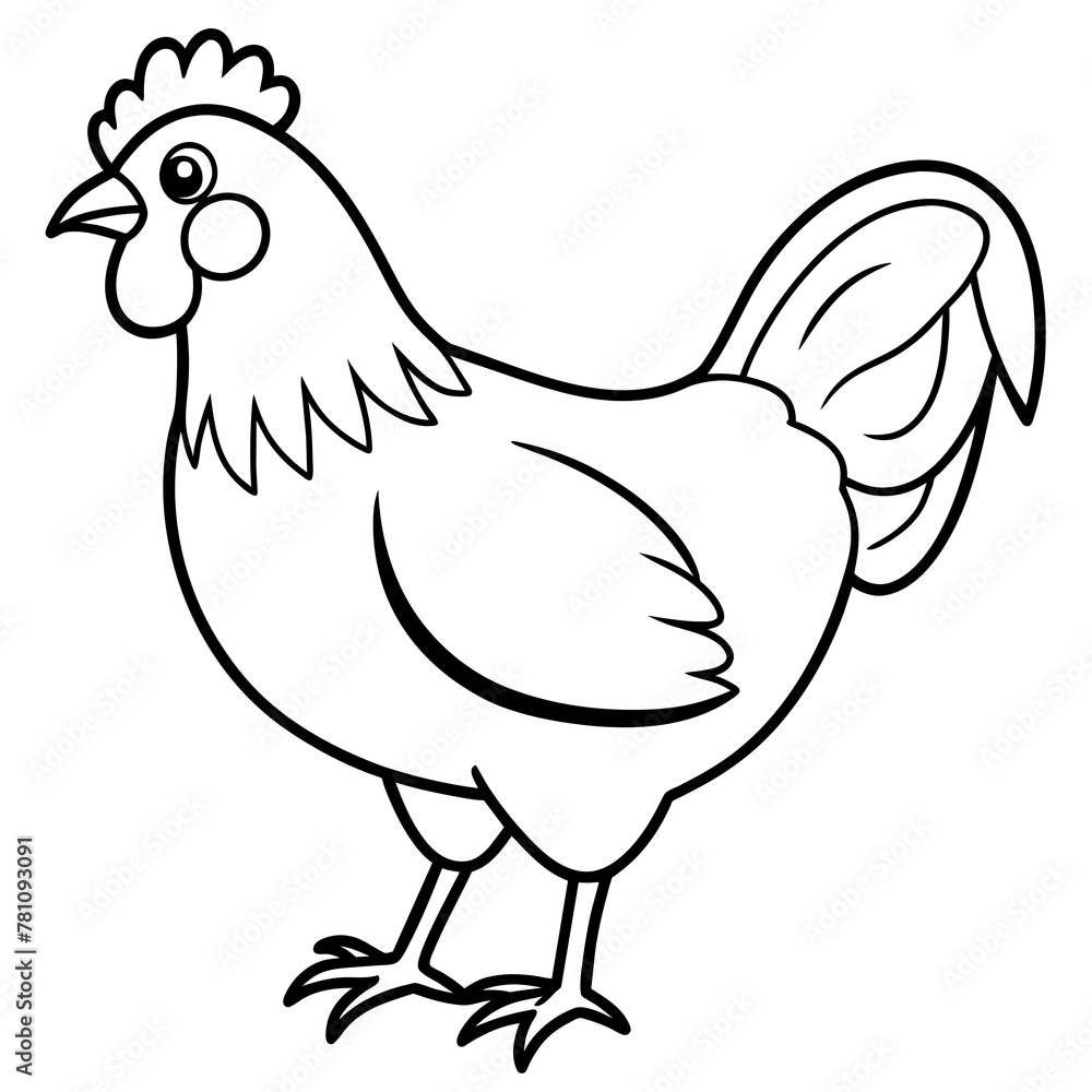 chicken vector illustration with line art.
chicken vector illustration with line art.