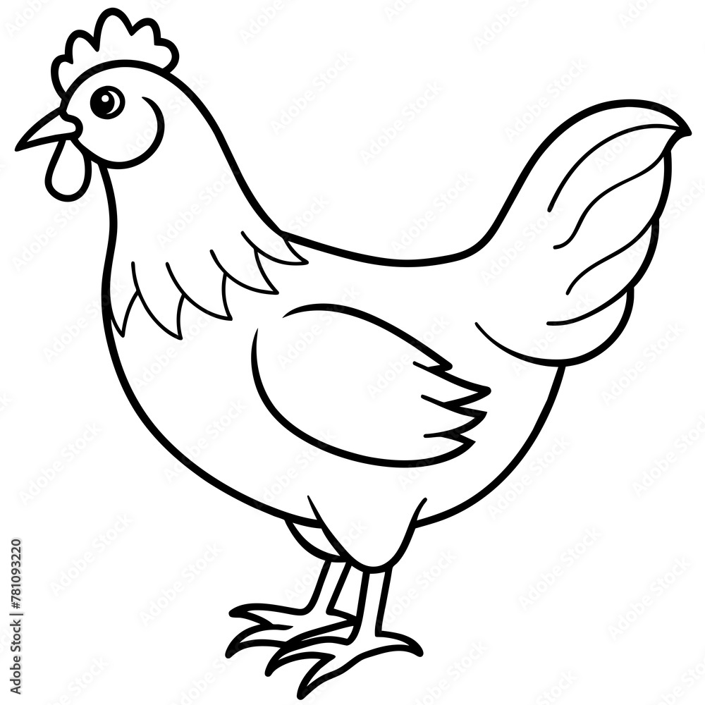 chicken vector illustration with line art.
chicken vector illustration with line art.