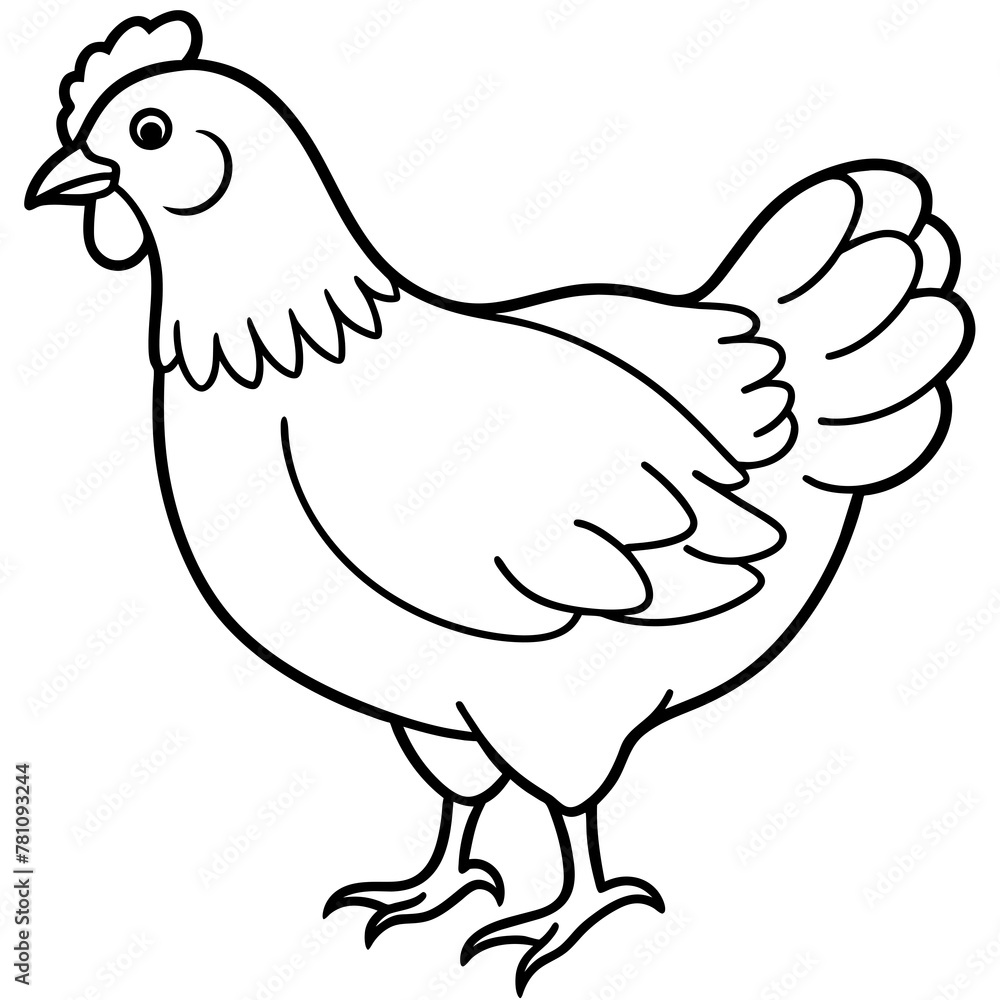 chicken vector illustration with line art.
chicken vector illustration with line art.