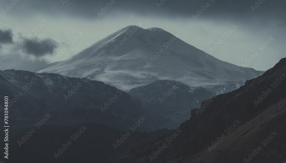 view of the mount elbrus karachay cherkess the caucasus russia