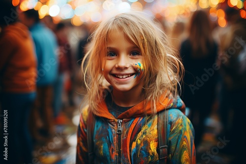 two children's hands are immersed in pink and yellow paint, evoking a sense of joy and creativity