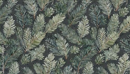 watercolor evergreen christmas seamless pattern with fir branch twigs spruce winter greenery floral minimal for to the textile fabric wallpaper decor wrapping paper scrapbook paper