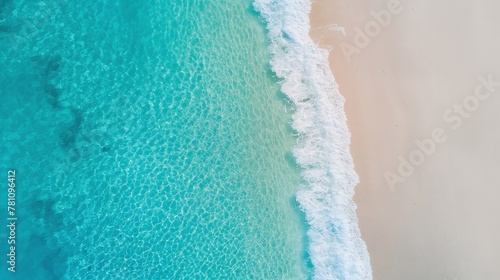 perfect top view of the ocean or sea. banner for a travel company attracting tourist clients to purchase tours. seductive seashore for a relaxing holiday