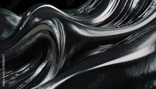 silver chrome metal texture with waves liquid silver metallic silk wavy design 3d render illustration