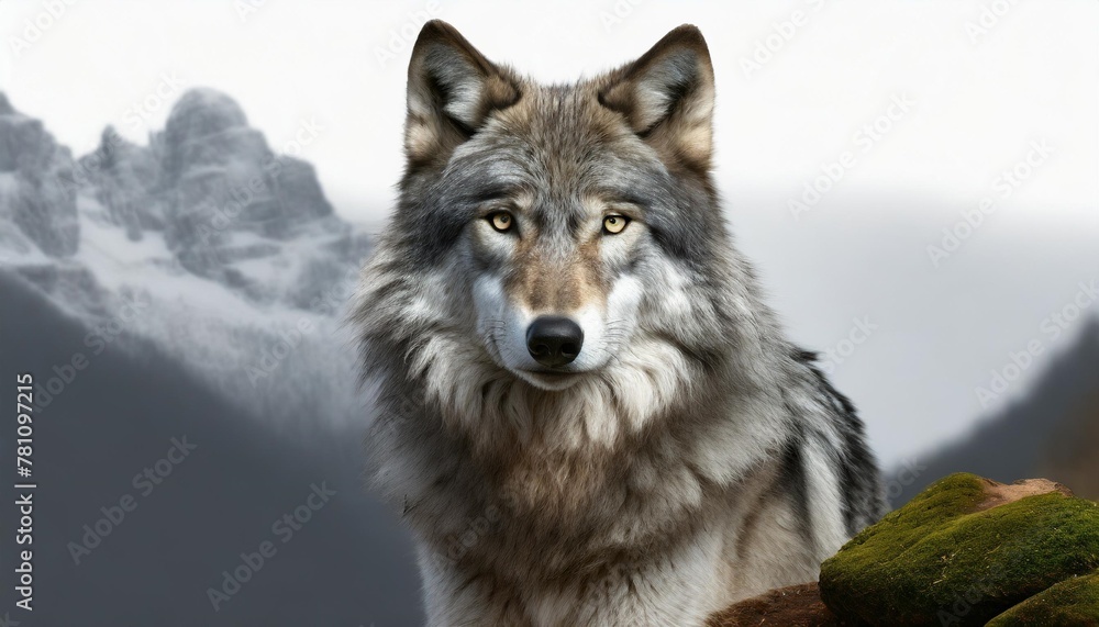 grey wolf collection sitting portrait standing animal bundle isolated on a white background as transparent png