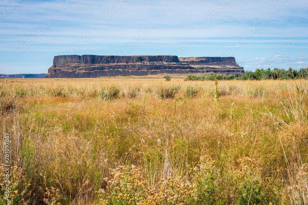 Steamboat Rock State Park by Banks Lake in the Grand Coulee, in Washington State