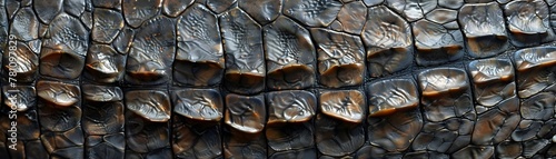 Intricate Patterns Showcasing the Unique Beauty of a Reptile s Skin in Close up photo