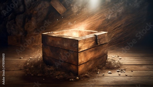wooden box background photo
