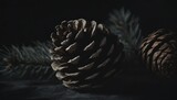 pine cone watercolor