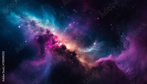 nebula a cosmic masterpiece of vibrant colors and swirling gases it embodies the celestial birthplace of stars capturing the awe inspiring beauty of the universe generative ai photo