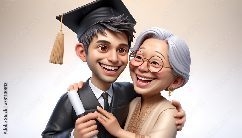 Celebrate Achievement: Design Your 3D Graduation Caricature, Memorable ...