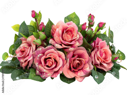 Rose Flowers in Floral Arrangement Studio Shot