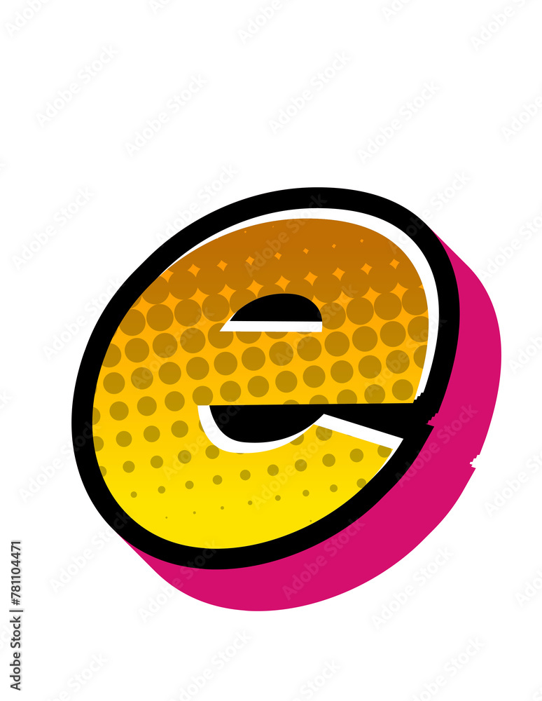 Comic Halftone Alphabet Letter and Number Comic Halftone Alphabet Letter and Number