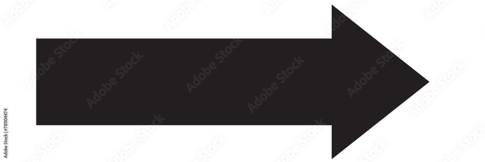 Long arrow vector icon. Black horizontal double arrow. Vector icon. Long arrow vector icon. Black horizontal double arrow. Vector icon.