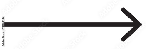 Long arrow vector icon. Black horizontal double arrow. Vector icon.