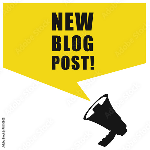 new blog post speech bubble