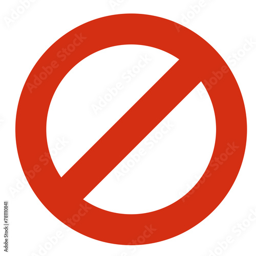 red Not Allowed sign, Prohibition sign