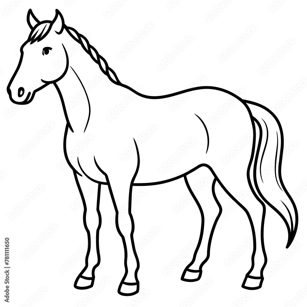 horse isolated on white background horse isolated on white background