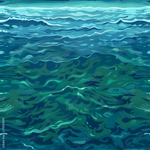 flat texture of water, with a gradient from blue to green seamless