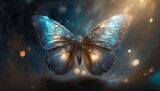 a mystical fantasy butterfly with shimmering wings