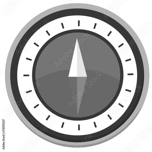 Grey scale compass rose navigation
