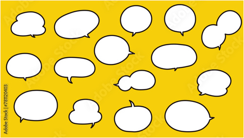 シンプルな吹き出しセット