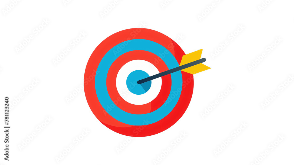 Accurate Aiming: Target with Red Arrows Hits Bullseye Accurate Aiming: Target with Red Arrows Hits Bullseye