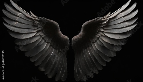 vector realistic angel wings isolated on transparent background