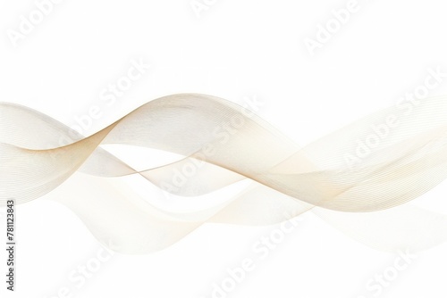 Simple vector design of a beige wave line on a white background with simple lines and shapes in a minimalist style without shadows. The design uses simple shapes