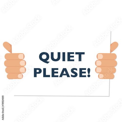 Quiet please sign in hands