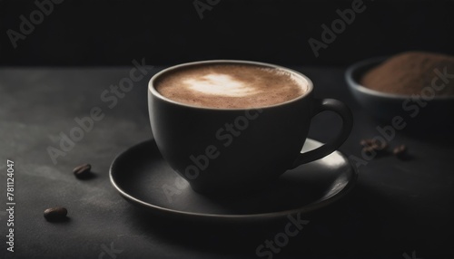 cup of cappuccino isolated on transparent background