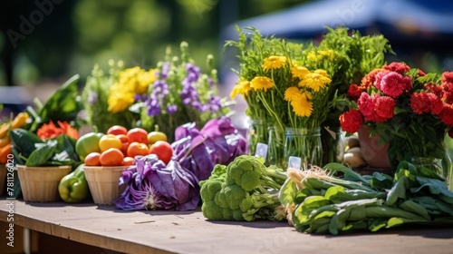 Wallpaper Mural Stall with vibrant flowers at the farmers market Torontodigital.ca