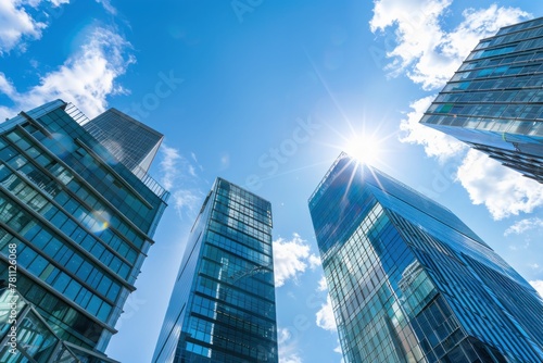 A stock photo of skyscrapers in the city
