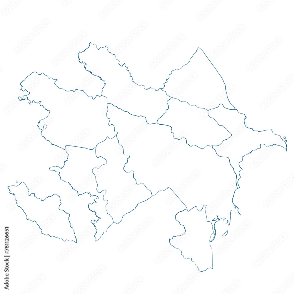 Azerbaijan detailed Map